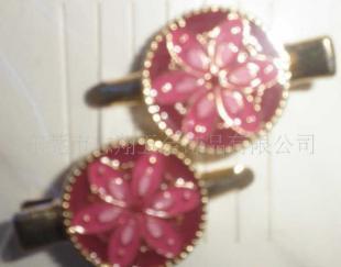 璀璨发间，绽放优雅 厂家直销花卉滴油发夹与施华石边夹